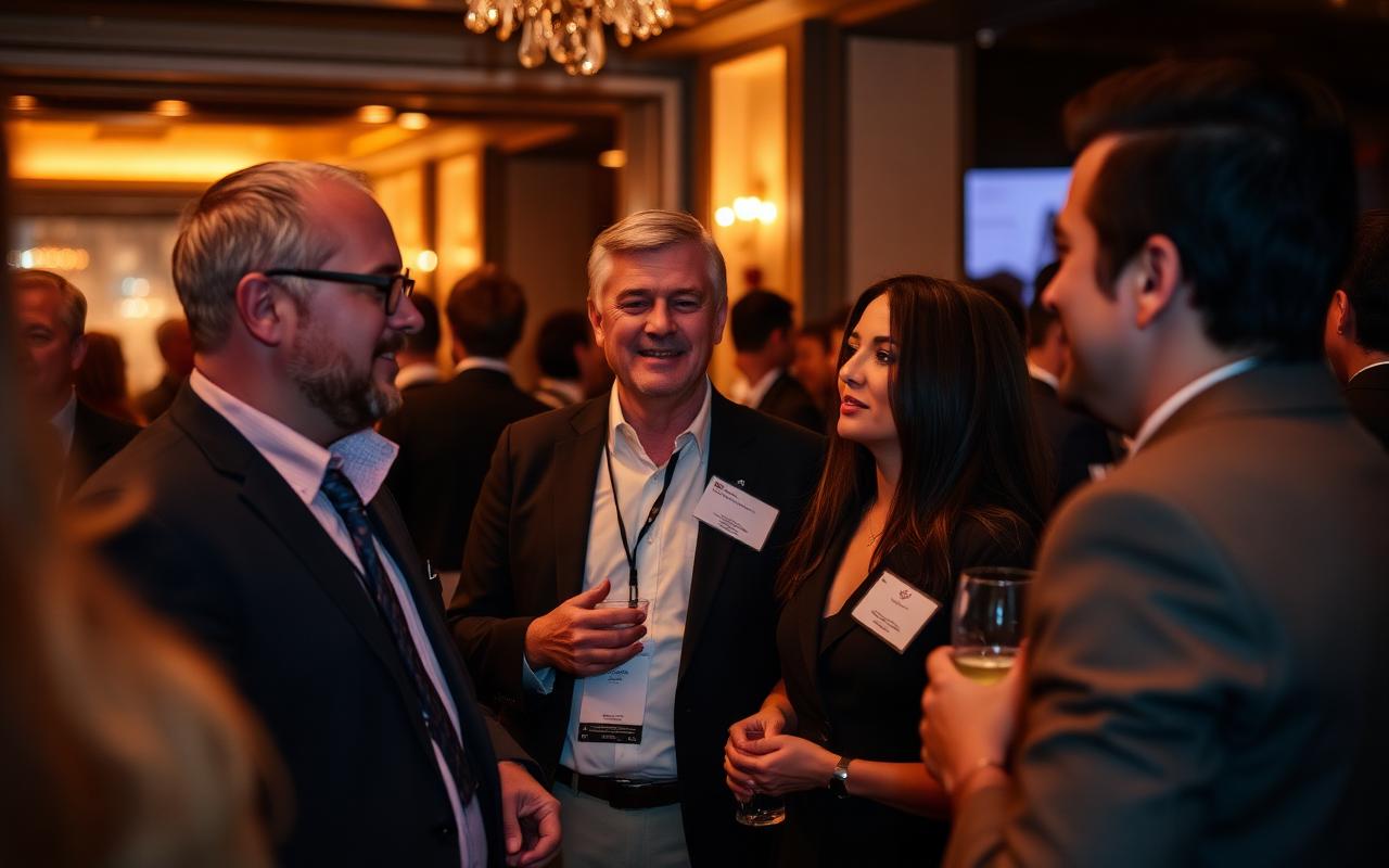 Industry executives networking